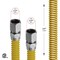 Flextron Gas Line Hose 5/8'' O.D.x24'' Len 3/4" FIP Fittings Yellow Coated Stainless Steel Flexible Connector FTGC-YC12-24O - alternate 5